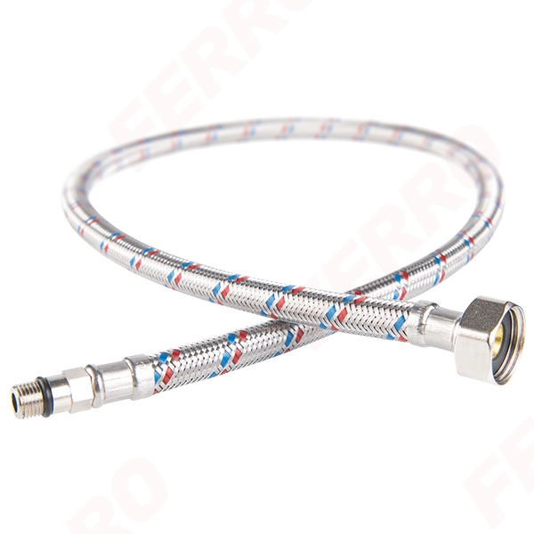 Racord flexibil Ferro M1/8 XF3/8 L-080 cm WBS19 scurt